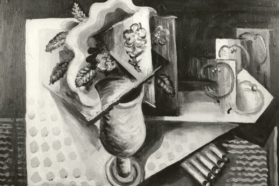 Zátiší s květinami, 1915, ol. lep., 48 × 57 cm